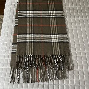 Plaid Fringe Scarf